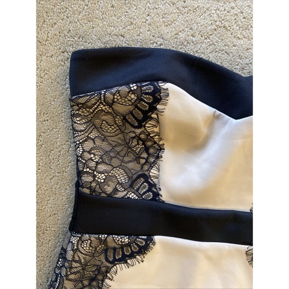 NWT TRIXXI BEIGE/BLACK STRAPLESS MINI DRESS WITH‎ LACE DETAIL SIZE 3 - Picture 8 of 16